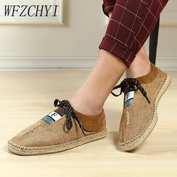 Summer new men casual espadrilles quality breathable men flat shoes sneakers Straw hemp rope low help Lazy fisherman shoes
Summer new men casual espadrilles quality breathable men flat shoes sneakers Straw hemp rope low help Lazy fisherman shoes