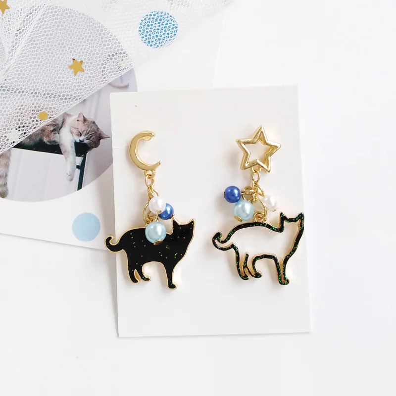 Hollowed out Metal Animal Black Cat Clip Earrings Without Piercing Stars Meow Kitty Cat Shadow Clip on Earrings No Ears Hole
Hollowed out Metal Animal Black Cat Clip Earrings Without Piercing Stars Meow Kitty Cat Shadow Clip on Earrings No Ears Hole
