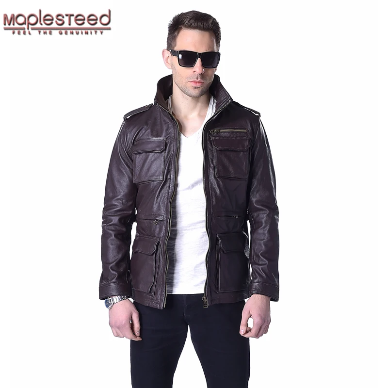 Factory M65 Genuine Leather Jacket Men Real Cow Skin Black Wine Red Brown Military Bomber Motorcycle Biker Male Leather Coat 143
Factory M65 Genuine Leather Jacket Men Real Cow Skin Black Wine Red Brown Military Bomber Motorcycle Biker Male Leather Coat 143