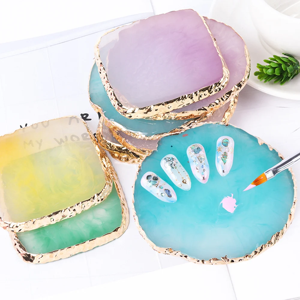 1pcs Acrylic Nail Rhinestone Holder Watercolor Nail Polish Palette Gold Edge Dish Crystal Decoration Disply Tool Manicure LA665
1pcs Acrylic Nail Rhinestone Holder Watercolor Nail Polish Palette Gold Edge Dish Crystal Decoration Disply Tool Manicure LA665