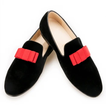 red and black color with bow-knot Handmade Men velvet shoes Banquets and Prom men Loafers men's Flats
red and black color with bow-knot Handmade Men velvet shoes Banquets and Prom men Loafers men's Flats
