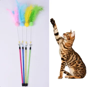 1 pcs Colorful Feather ball Cat Toys Funny With Bells Beads Kitten Interactive Plastic Stick Cat Wand Toys Pet Cat Supplies
1 pcs Colorful Feather ball Cat Toys Funny With Bells Beads Kitten Interactive Plastic Stick Cat Wand Toys Pet Cat Supplies