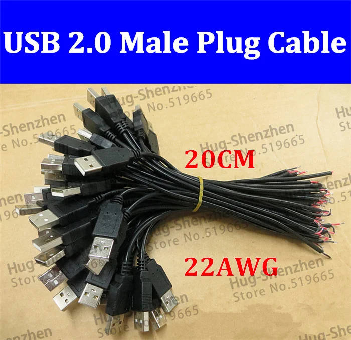 High quality USB2.0 male charging cable ST charging cable with 20CM 22AWG wire for keyboard/phone/mp3/mp4 ---100pcs/lot
High quality USB2.0 male charging cable ST charging cable with 20CM 22AWG wire for keyboard/phone/mp3/mp4 ---100pcs/lot