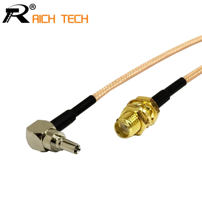 

RF SMA female Bulkhead Switch CRC9 Male Right Angle Pigtail Cable Connector RG316 15cm 6