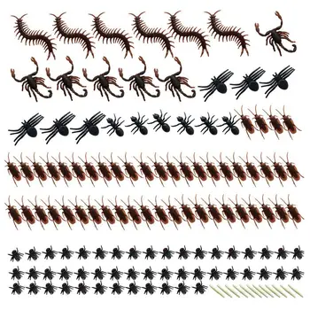 150pcs Realistic Bugs Plastic Artificial Cockroaches Spiders Centipedes Scorpions for Halloween Party Favors House Decor
150pcs Realistic Bugs Plastic Artificial Cockroaches Spiders Centipedes Scorpions for Halloween Party Favors House Decor