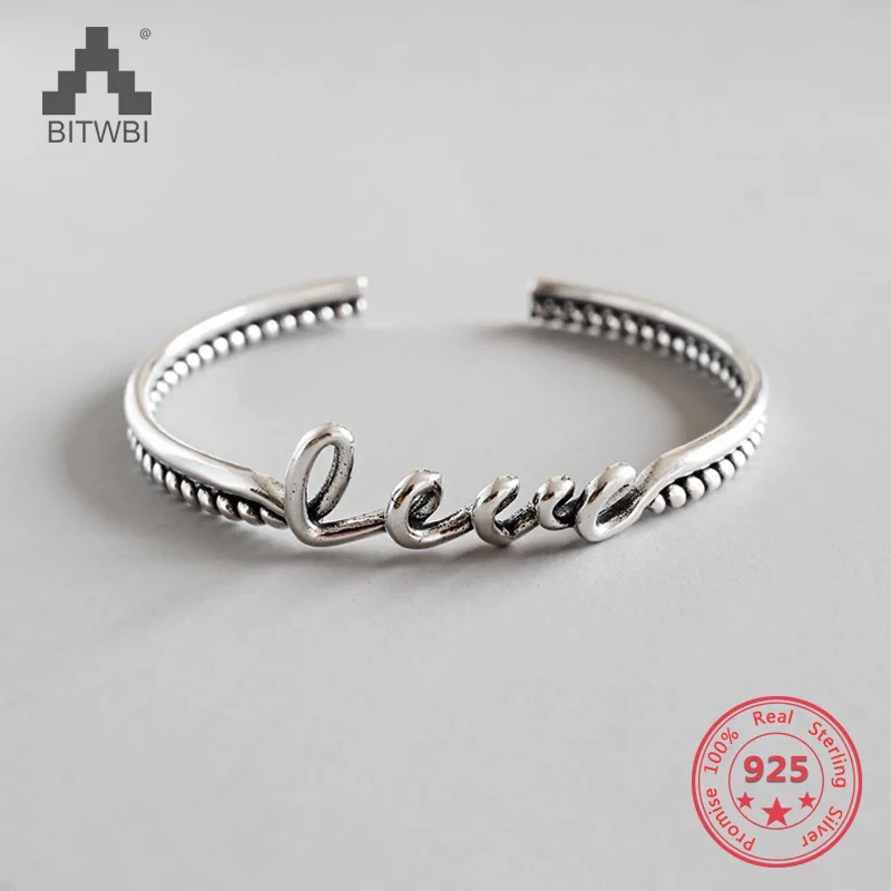 Authentic 925 Sterling Silver Jewelry Love Letters Romantic Bangles for Women Wedding Anniversary Gift
Authentic 925 Sterling Silver Jewelry Love Letters Romantic Bangles for Women Wedding Anniversary Gift