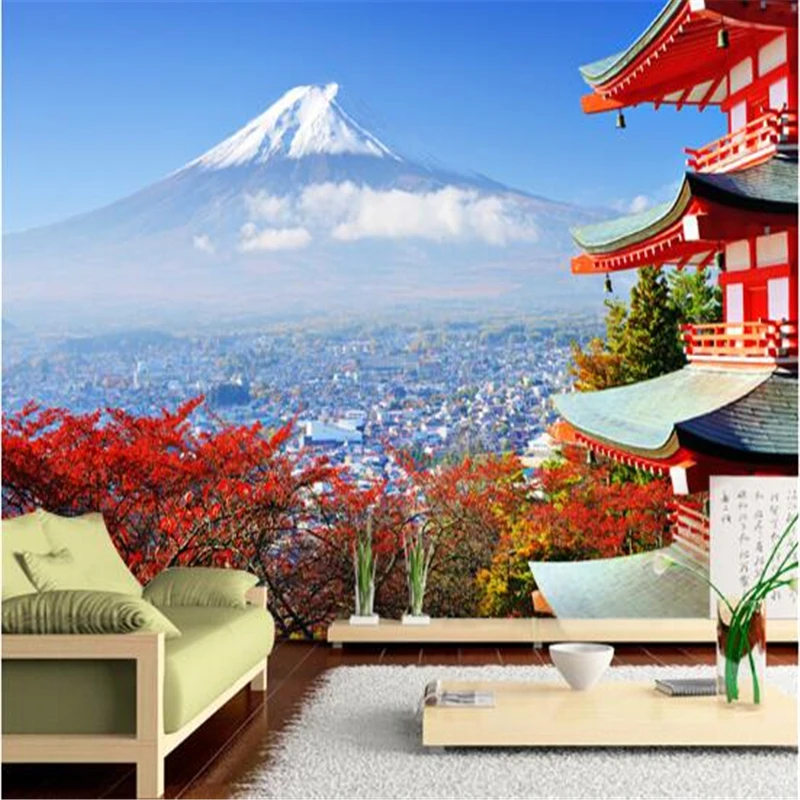 Фото Обои для фотосъемки Fuji японский флаг пейзаж Современная гостиная спальня ТВ