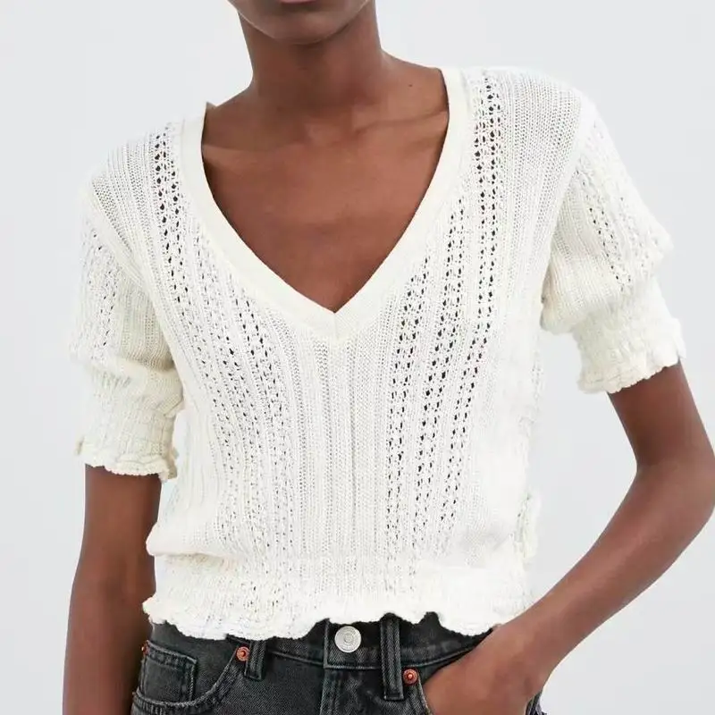 2019 za women knitted blouses short sleeve ruffles knitting tops blouses Shirt Womens Camisa Blusas Feminina Blouse
2019 za women knitted blouses short sleeve ruffles knitting tops blouses Shirt Womens Camisa Blusas Feminina Blouse