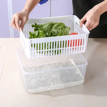 Double Drain Sealed Fresh Storage Box Home Kitchen Refrigerator Seafood Fruit And Vegetable Refrigerated Storage Plastic Boxes
Double Drain Sealed Fresh Storage Box Home Kitchen Refrigerator Seafood Fruit And Vegetable Refrigerated Storage Plastic Boxes