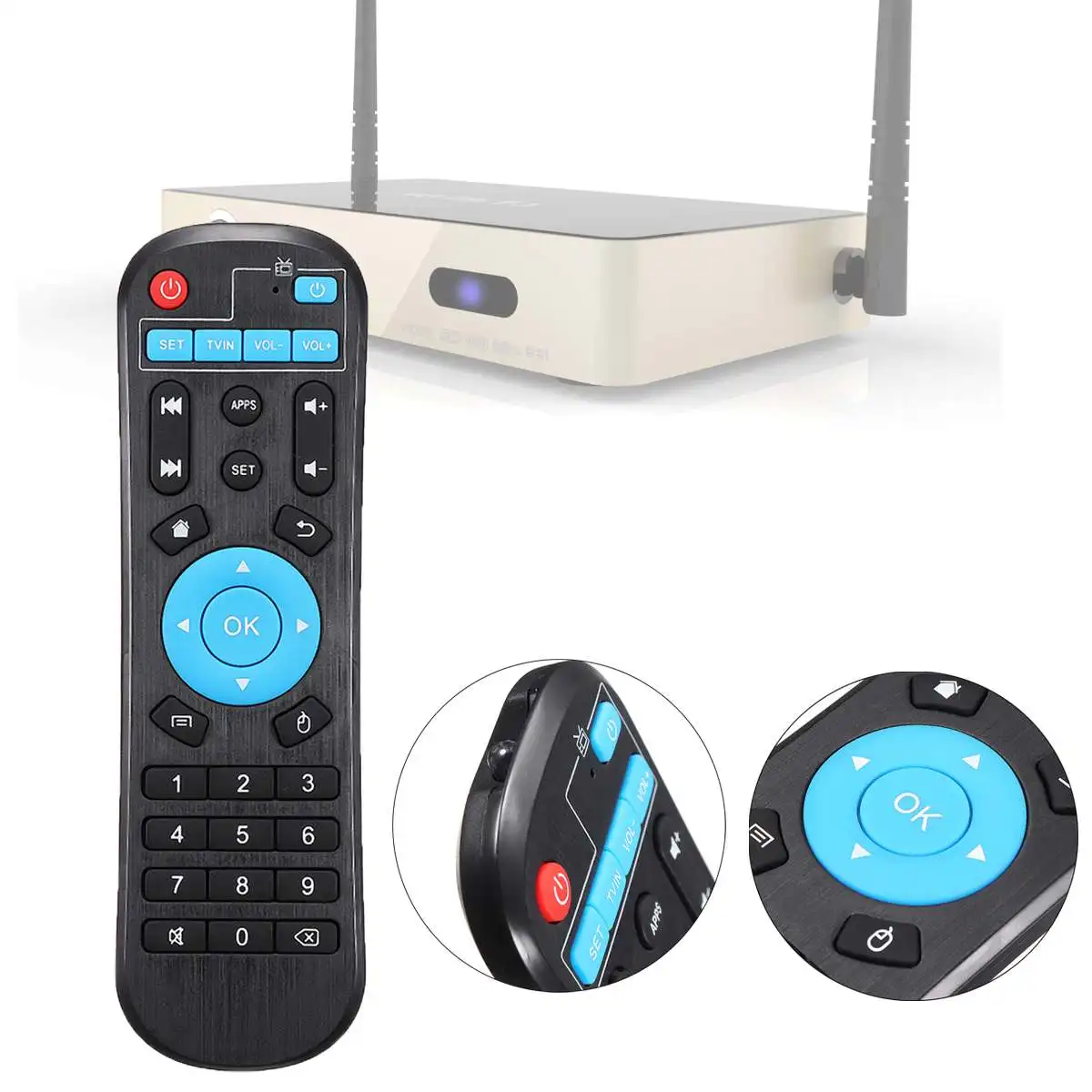 ABS Plastic Replacement Remote Control For MXQ/MXQPro/MXQ-4K/M8NH96Pro/T9Series/X96Mini/X96 TV Box Without battery
ABS Plastic Replacement Remote Control For MXQ/MXQPro/MXQ-4K/M8NH96Pro/T9Series/X96Mini/X96 TV Box Without battery
