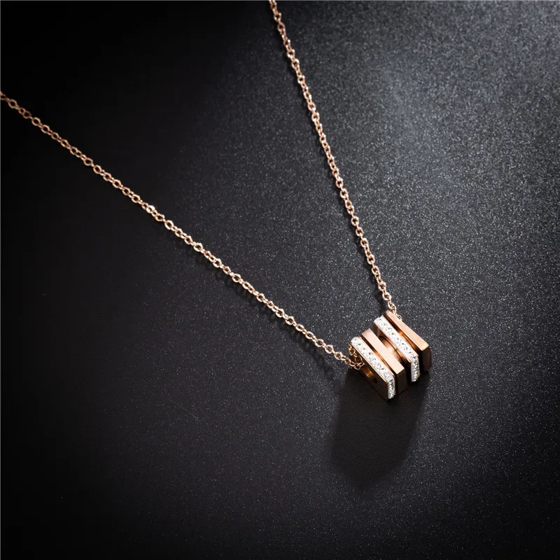 Titanium Steel Pave Setting Rhinestone Squares Pendant Necklace Rose Gold Wedding Necklaces For Women Christmas Gift N18128 
Titanium Steel Pave Setting Rhinestone Squares Pendant Necklace Rose Gold Wedding Necklaces For Women Christmas Gift N18128