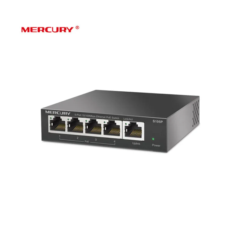 Mercury 5 Port Fast POE switch Standard POE power Power Over Ethernet For IP Camera AP monitoring Up 30W per ( S105P )
Mercury 5 Port Fast POE switch Standard POE power Power Over Ethernet For IP Camera AP monitoring Up 30W per ( S105P )