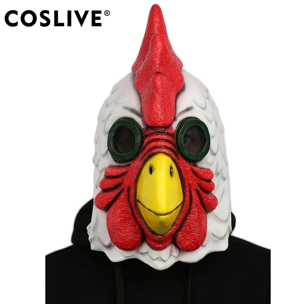 

Coslive Game Hotline Miami Cock Mask Latex Full Head Cosplay Mask for Halloween Carnival Hotline Miami Cosplay Costume Prop