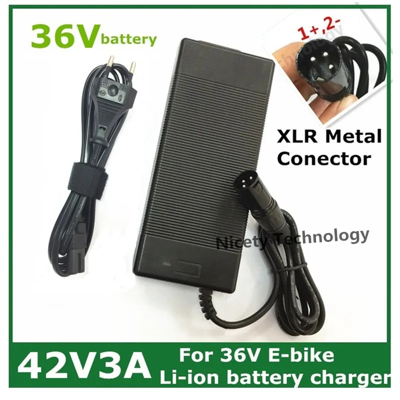 42V3A electric bike lithium battery charger for 36V lithium battery pack XLRM Socket/connector good quality
42V3A electric bike lithium battery charger for 36V lithium battery pack XLRM Socket/connector good quality