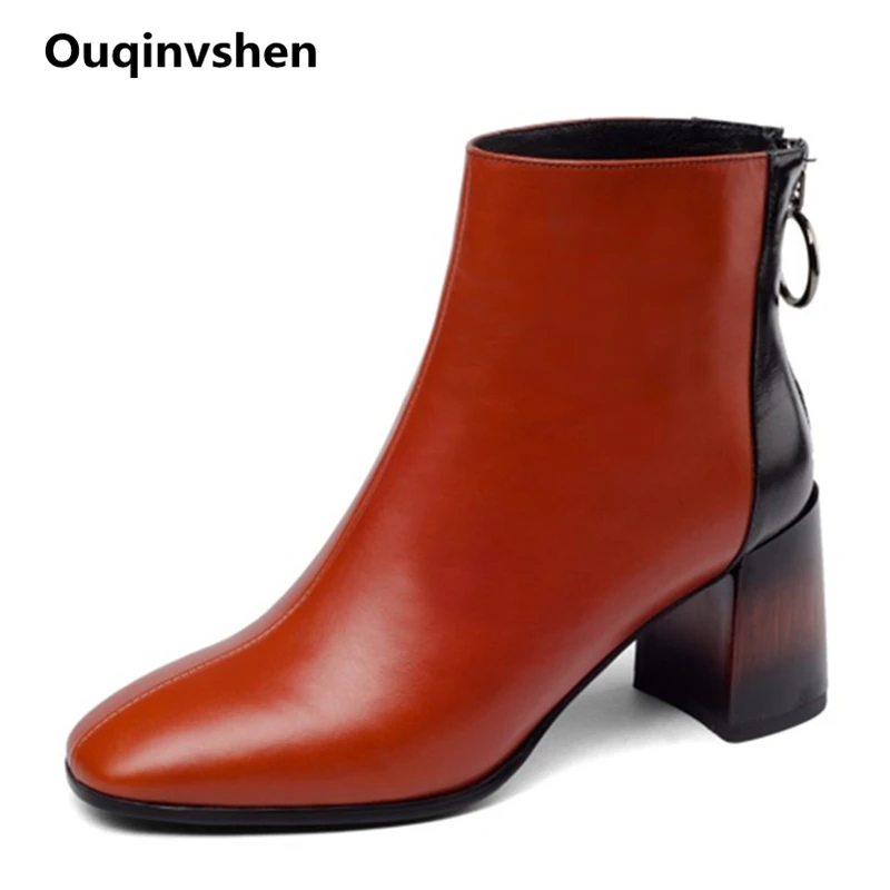 Ouqinvshen Square Toe Zipper Women Boots 2018 Plus Size Women Fashion Party Winter Leather Boots Women Mixed Colors Ankle Boots
Ouqinvshen Square Toe Zipper Women Boots 2018 Plus Size Women Fashion Party Winter Leather Boots Women Mixed Colors Ankle Boots