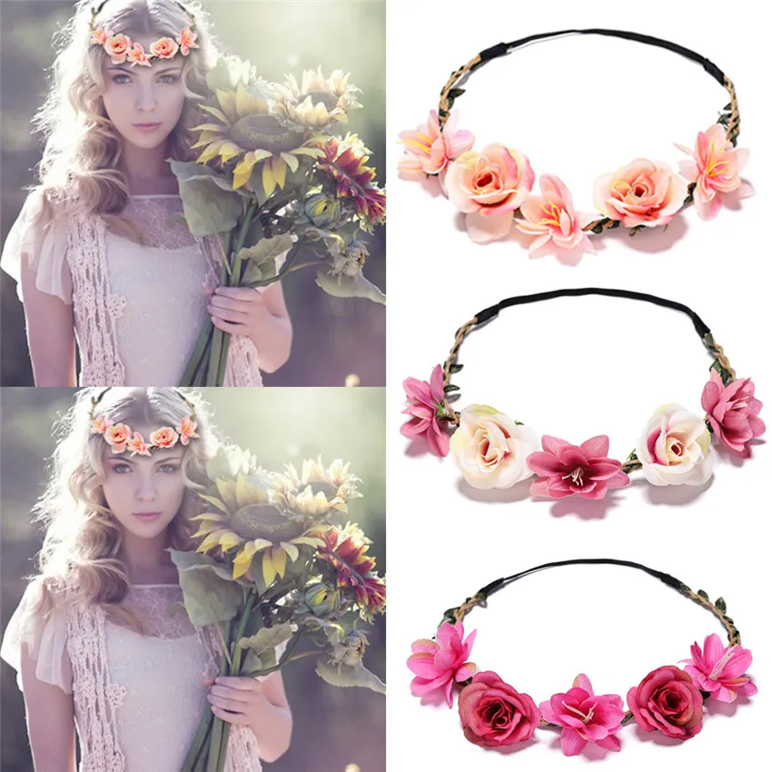 M MISM Wedding Floral Head Wreath Bridesmaid Bridal Headpiece Wedding Flower Crown Head Band Women Female Flower Headband
M MISM Wedding Floral Head Wreath Bridesmaid Bridal Headpiece Wedding Flower Crown Head Band Women Female Flower Headband