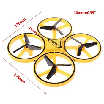 Four-Axis Aircraft Pneumatic Remote Control Smart Watch Drone Quadcopter with LED Lights for Gesture Interaction Toy Children Gi
Four-Axis Aircraft Pneumatic Remote Control Smart Watch Drone Quadcopter with LED Lights for Gesture Interaction Toy Children Gi