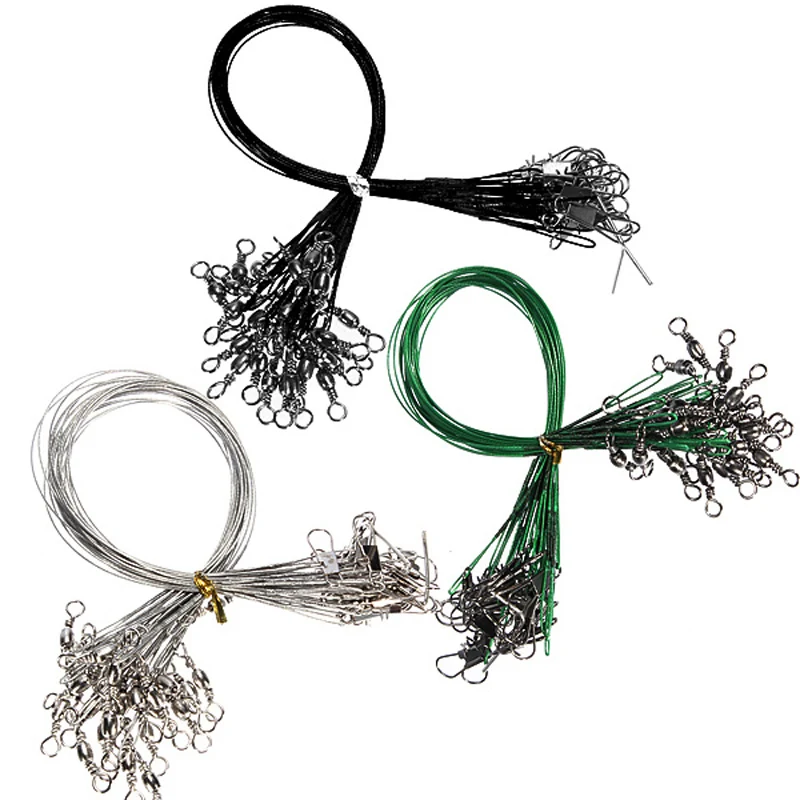 10pcs/lot Anti-bite Fishing Wire Line Leash Lure Fishhook Line Trace Wire Leader Swivel Stainless Steel Rolling Swivels
10pcs/lot Anti-bite Fishing Wire Line Leash Lure Fishhook Line Trace Wire Leader Swivel Stainless Steel Rolling Swivels