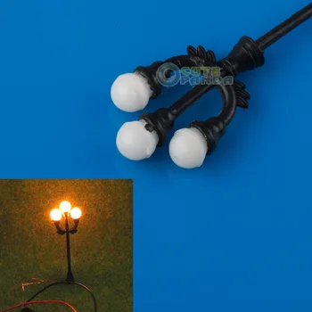 10PC White 3Round head 1:100 train Street Park Garden layout model lamppost lamp
10PC White 3Round head 1:100 train Street Park Garden layout model lamppost lamp