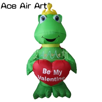 Valentine's Day Air Blown Inflatable valentine Holding love Frog Wearing crowns replica with heart for sale
Valentine's Day Air Blown Inflatable valentine Holding love Frog Wearing crowns replica with heart for sale