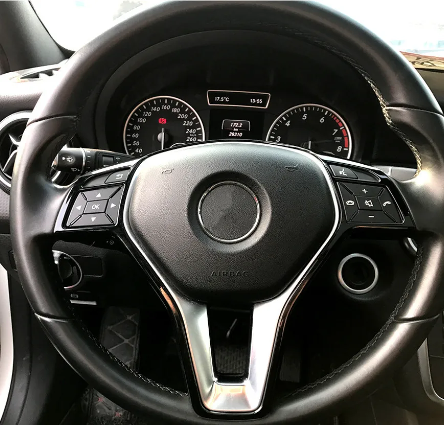 Steering Wheel Trim Stickers for Mercedes Benz A B C E CLA GLA GLC GLK CLS V Class W176 W246 W204 W205 W212 W213 W117 X156 W447
Steering Wheel Trim Stickers for Mercedes Benz A B C E CLA GLA GLC GLK CLS V Class W176 W246 W204 W205 W212 W213 W117 X156 W447