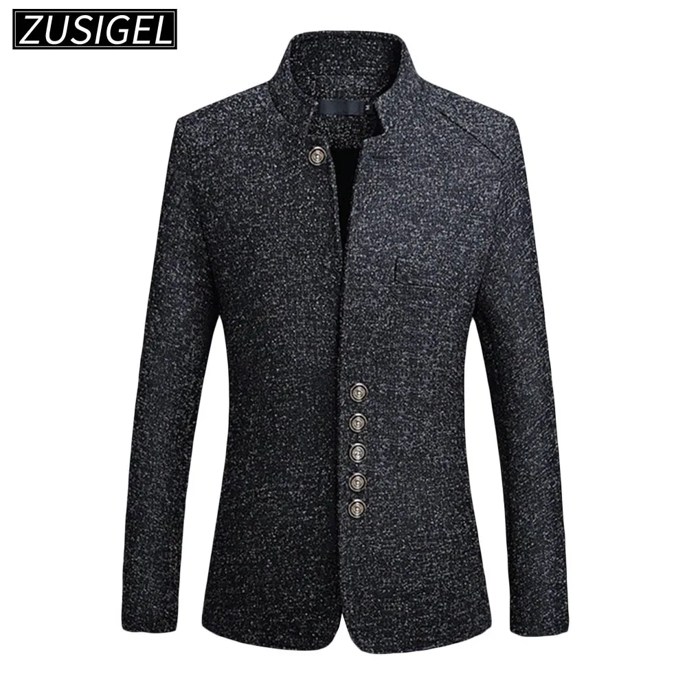ZUSIGEL Men Suit Jacket Solid Mandarin Collar Slim Fit Tuxedo Men Blazer Jacket Autumn Winter Casual Blazer Men Coat Plus Size
ZUSIGEL Men Suit Jacket Solid Mandarin Collar Slim Fit Tuxedo Men Blazer Jacket Autumn Winter Casual Blazer Men Coat Plus Size