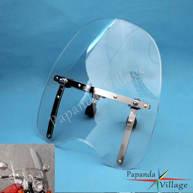 Universal Clear Motorbike Windshield Deflector Windscreen for Honda Shadow Aero 1100 ACE 750 Yamaha V Star 650 Custom Stryker
Universal Clear Motorbike Windshield Deflector Windscreen for Honda Shadow Aero 1100 ACE 750 Yamaha V Star 650 Custom Stryker