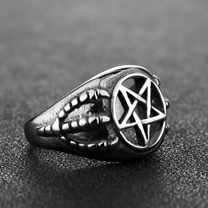 2019 Stars Mens Retro Personality Pentagram Satanism Five-Pointed Star Silver Tone Stainless Steel Signet Male Ring Wholesale
2019 Stars Mens Retro Personality Pentagram Satanism Five-Pointed Star Silver Tone Stainless Steel Signet Male Ring Wholesale
