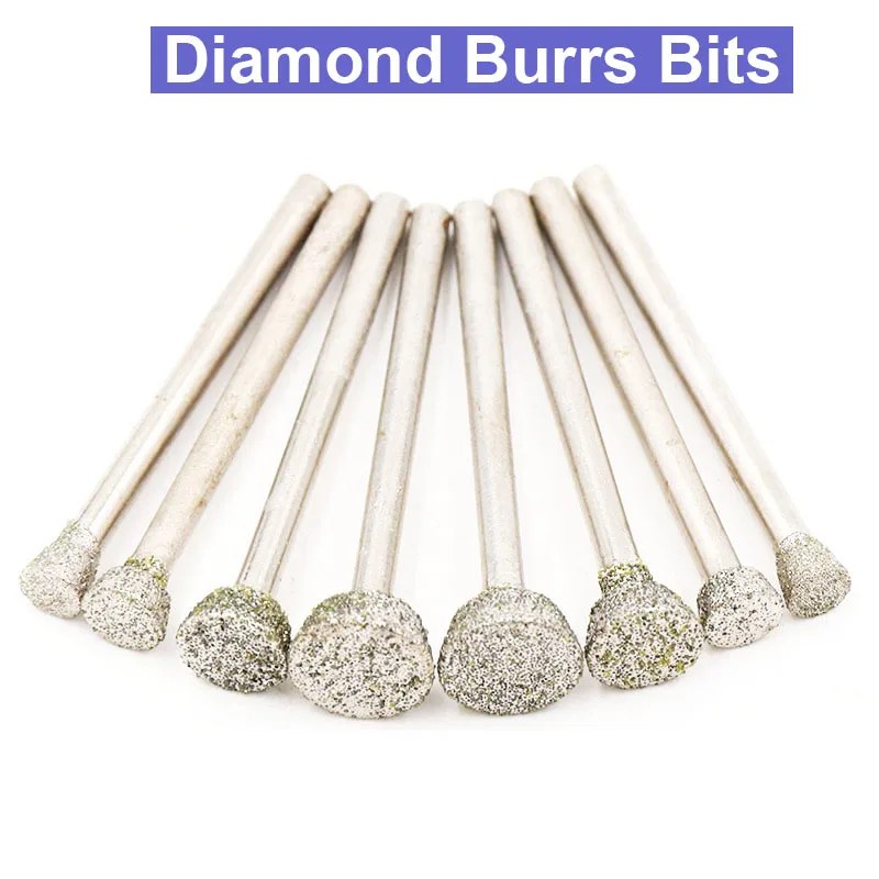 URANN 2pcs/lot 3mm Shank Grit 60 Diamond Burrs File Dremel Burr Rotary Tool Diamond Burrs Bits Grinding Head Rotary Tool
URANN 2pcs/lot 3mm Shank Grit 60 Diamond Burrs File Dremel Burr Rotary Tool Diamond Burrs Bits Grinding Head Rotary Tool