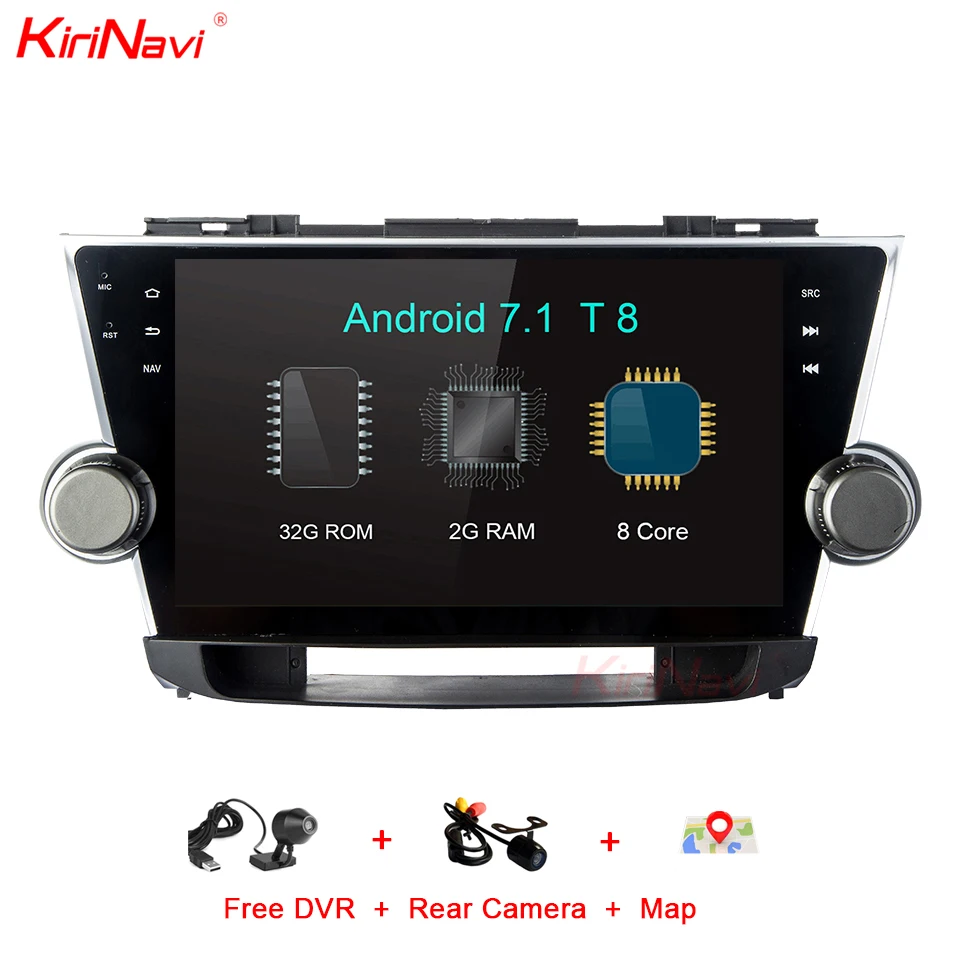KiriNavi Octa Core Android 7.1 Car DVD Player For Toyota Highlander Radio Stereo Audio GPS Navigation Multimedia System WIFI RDS
KiriNavi Octa Core Android 7.1 Car DVD Player For Toyota Highlander Radio Stereo Audio GPS Navigation Multimedia System WIFI RDS