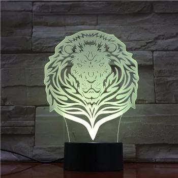 Lion 3D Night Light Touch Remote Control LED Vision Stereo Acrylic Panel Table Decoration 7 Colors Change Bedroom Lamp GX1629
Lion 3D Night Light Touch Remote Control LED Vision Stereo Acrylic Panel Table Decoration 7 Colors Change Bedroom Lamp GX1629