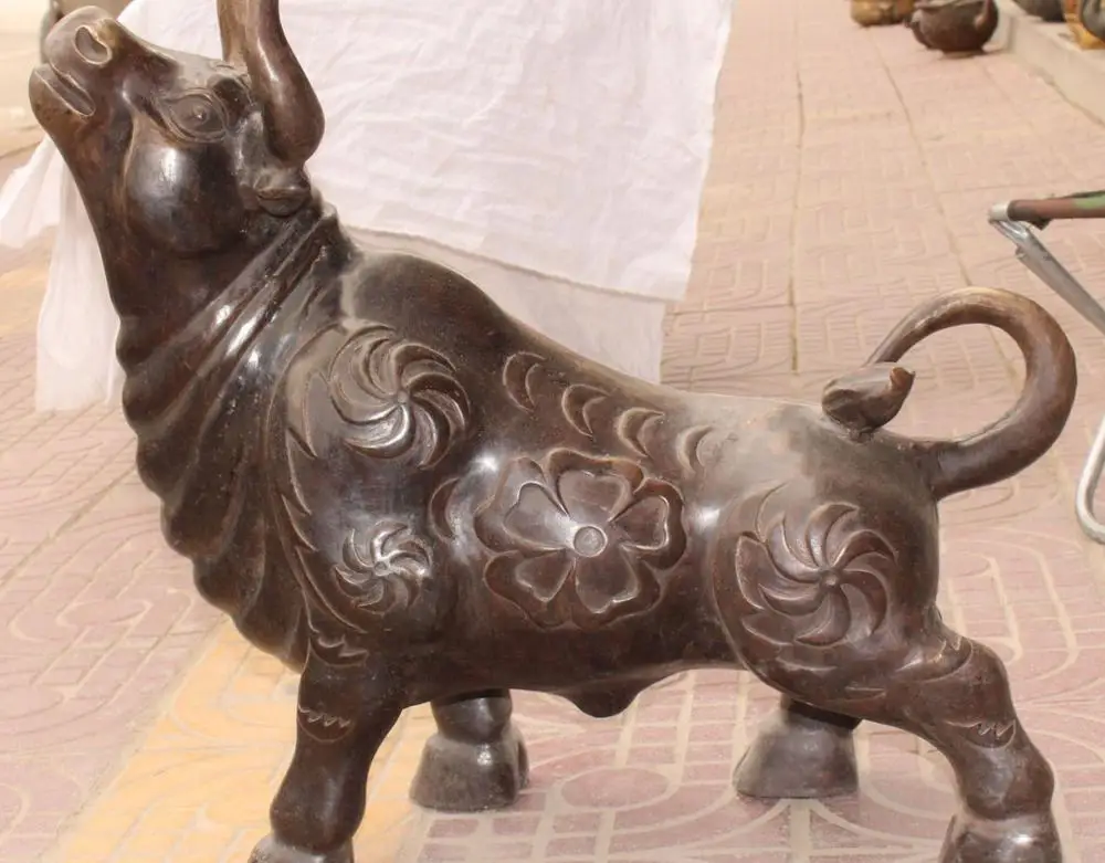 26" Chinese Bronze Heavy Stronger Rhinoceros Bull Unicorn OX Oxen Animal Statue
26" Chinese Bronze Heavy Stronger Rhinoceros Bull Unicorn OX Oxen Animal Statue