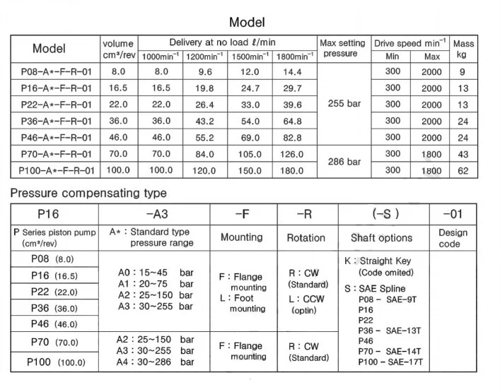 P16 series pump