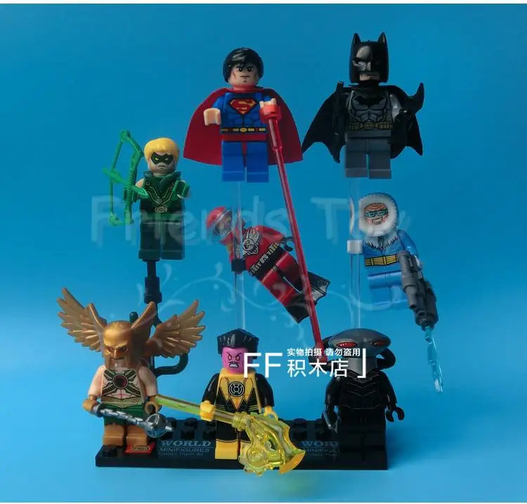 8pcs Marveles Captain Cold Superman Batman Blackagar Hawkman Arrow Sinestrol Toy Figure Building Blocks
8pcs Marveles Captain Cold Superman Batman Blackagar Hawkman Arrow Sinestrol Toy Figure Building Blocks