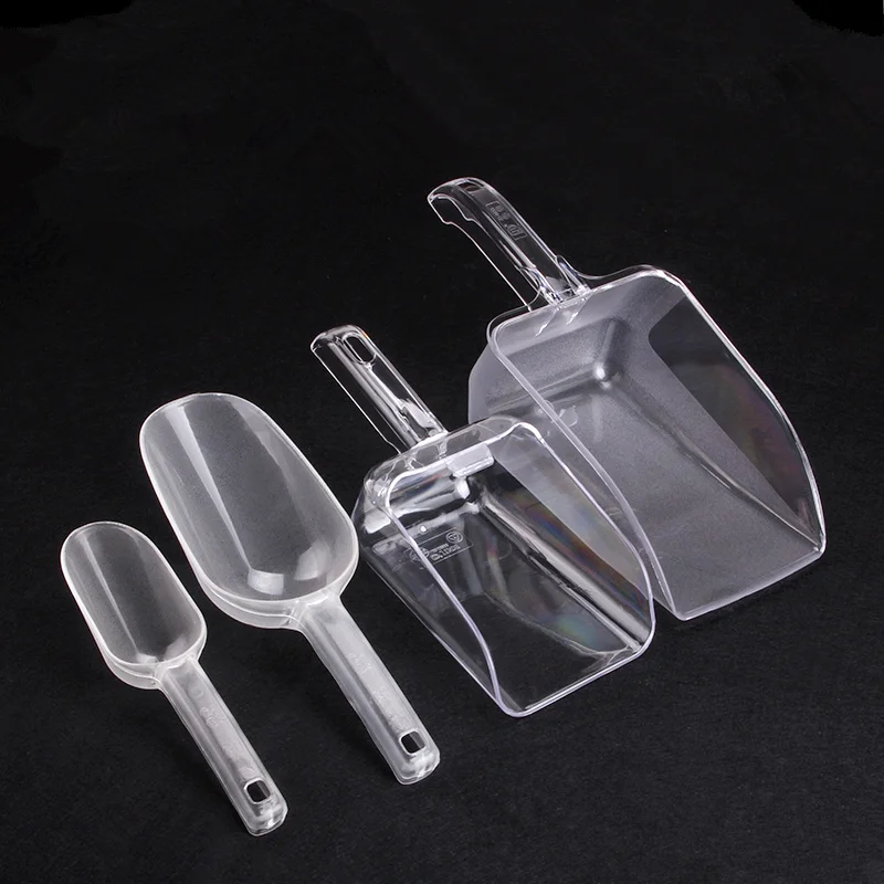 

Plastic Large ice scoop scale hopper Home Kitchen Flour Food Candy Sugar Scraper Scoops Bar Garden Tools