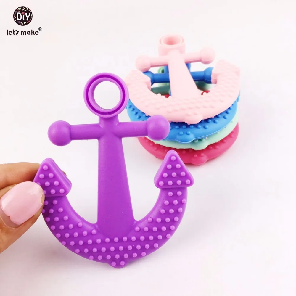 Let's Make Ship Anchor Shaped Silicone Beads Pendant Baby Teether 10Pcs/lot Sensor Tool BPA Free Charms Baby Chew Bead Necklace
Let's Make Ship Anchor Shaped Silicone Beads Pendant Baby Teether 10Pcs/lot Sensor Tool BPA Free Charms Baby Chew Bead Necklace