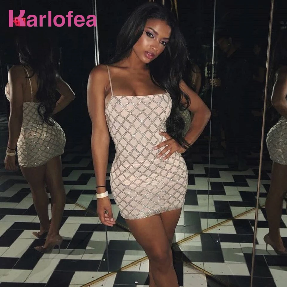 Karlofea Lady Fashion Sexy Sequin Dress Sleeveless Strap Club Party Outfits Spring Summer Slim Clothing Bodycon Clubnight Dress
Karlofea Lady Fashion Sexy Sequin Dress Sleeveless Strap Club Party Outfits Spring Summer Slim Clothing Bodycon Clubnight Dress