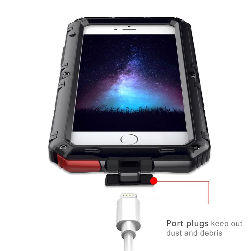 Metal Aluminum waterproof case for iphone 7plus (37)