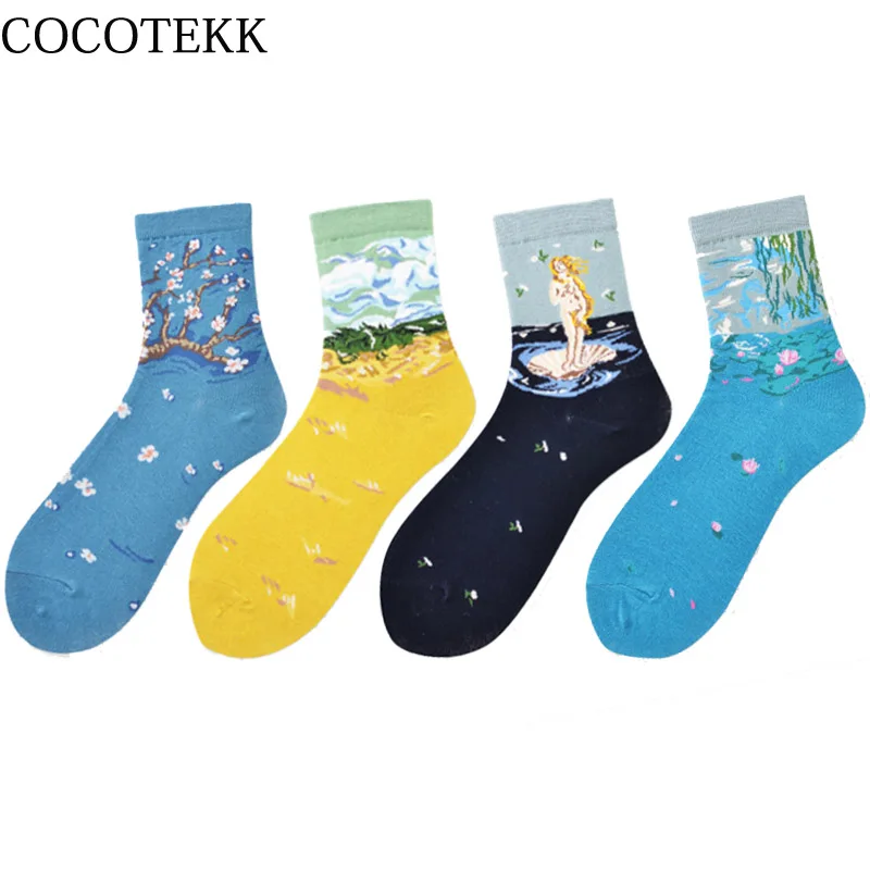 COCOTEKK 2018 New Fashion Design Abstract Oil Painting Pattern Funny Retro Art Socks Novelty Harajuku Combed Cotton Women Socks 
COCOTEKK 2018 New Fashion Design Abstract Oil Painting Pattern Funny Retro Art Socks Novelty Harajuku Combed Cotton Women Socks