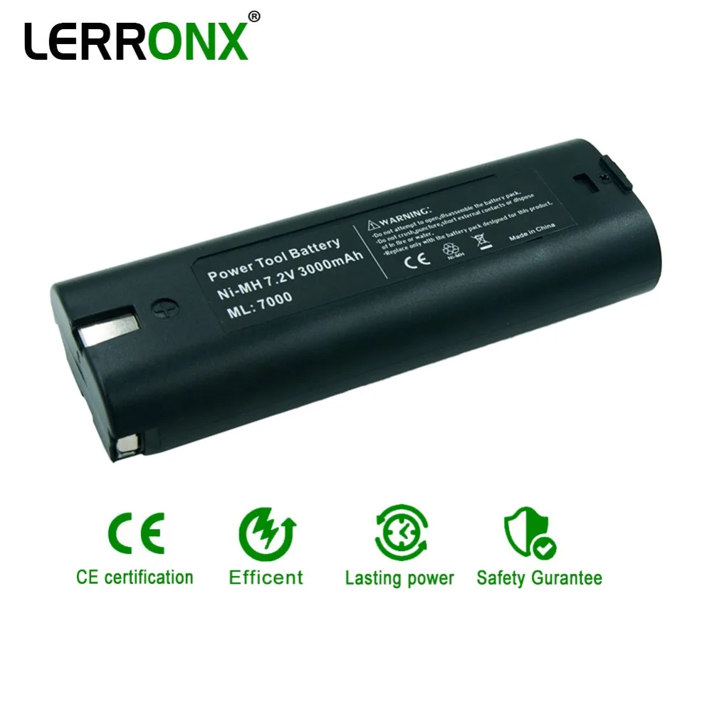 High Capacity 3000mAh 7.2V Ni-MH replacement rechargeable battery for Makita Power Tools 7000 7002 7033 191679-9 192532-2 3700D
High Capacity 3000mAh 7.2V Ni-MH replacement rechargeable battery for Makita Power Tools 7000 7002 7033 191679-9 192532-2 3700D