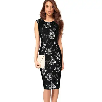 Fashion Temperament Print Dress Nice Vogue Stitching Sleeveless knee-length Pencil Dress Elegant Pencil Dress Vestido Plue Size
Fashion Temperament Print Dress Nice Vogue Stitching Sleeveless knee-length Pencil Dress Elegant Pencil Dress Vestido Plue Size