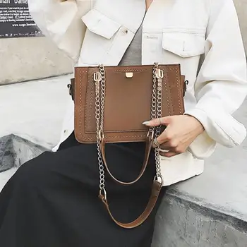 JHD-Rivet Handbag Women'S Bag Metal Chain Tote Bag Casual Pu Leather Crossbody Bag
JHD-Rivet Handbag Women'S Bag Metal Chain Tote Bag Casual Pu Leather Crossbody Bag