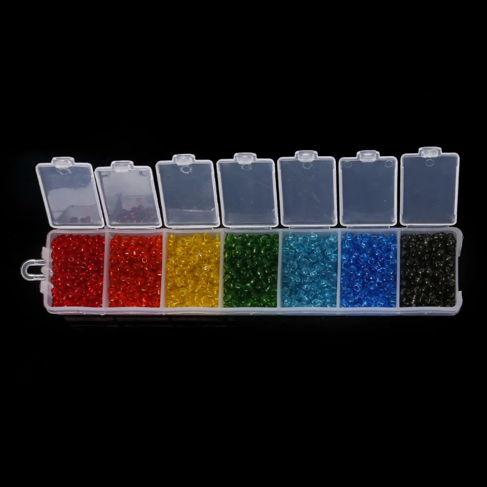 7 candy colors 3mm 1900pcs crystal Czech Glass Seed beads For jewelry making (Including the box)
7 candy colors 3mm 1900pcs crystal Czech Glass Seed beads For jewelry making (Including the box)