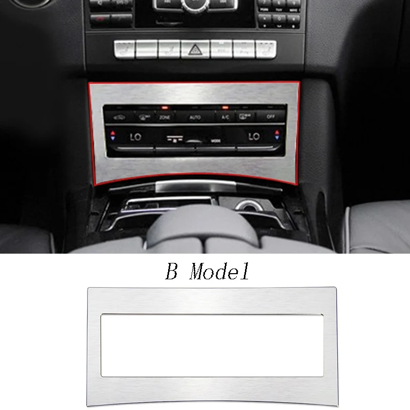 Color Name : 1 Piece WANGMEILING Car accessories interior Center Console Air Conditioning CD Frame Decoration Cover Trim 3Pcs Fit For Mercedes Benz E Class W212 2011-2015 Aluminium Alloy