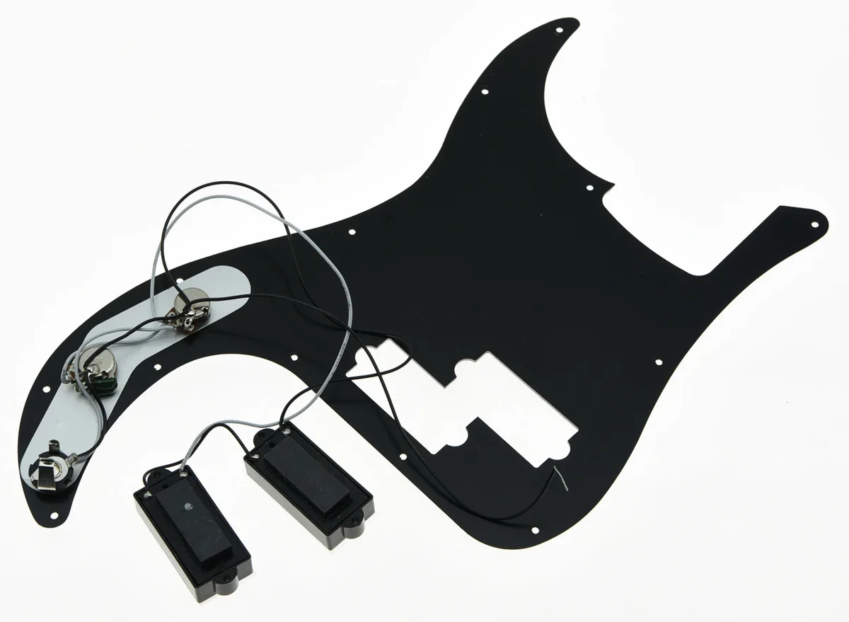 Черный 3 слоя Prewired загружено P Bass накладку для точности бас-гитара | Спорт и