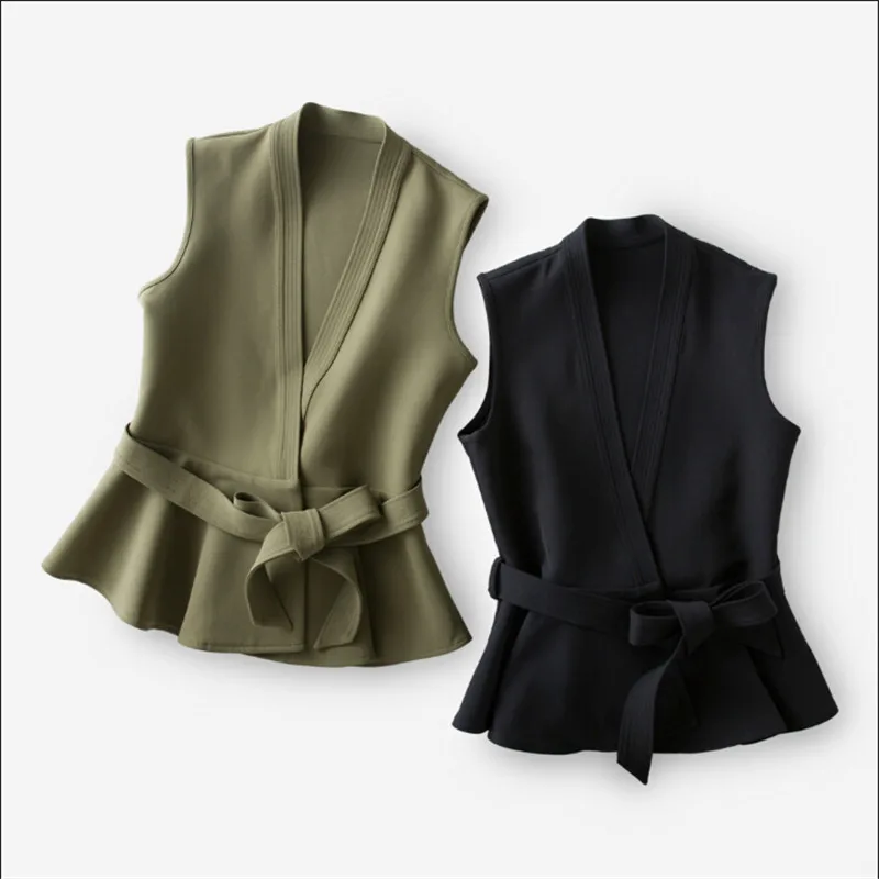 Women Casual Vest Slim Fit Fashion Female Waistcoat Solid Color With Belt Fashion Suit Vest Formal Style Sleeveless Coats A3134
Women Casual Vest Slim Fit Fashion Female Waistcoat Solid Color With Belt Fashion Suit Vest Formal Style Sleeveless Coats A3134