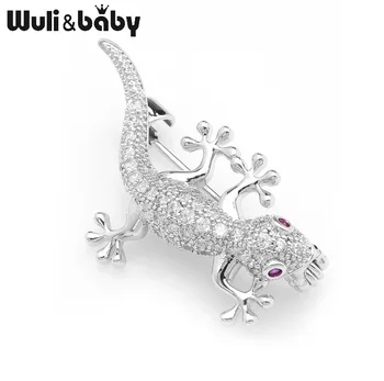 Wuli&baby Classic Rhinestone Gecko Animal Brooches Little Animal Collar Pins For Women And Men
Wuli&baby Classic Rhinestone Gecko Animal Brooches Little Animal Collar Pins For Women And Men