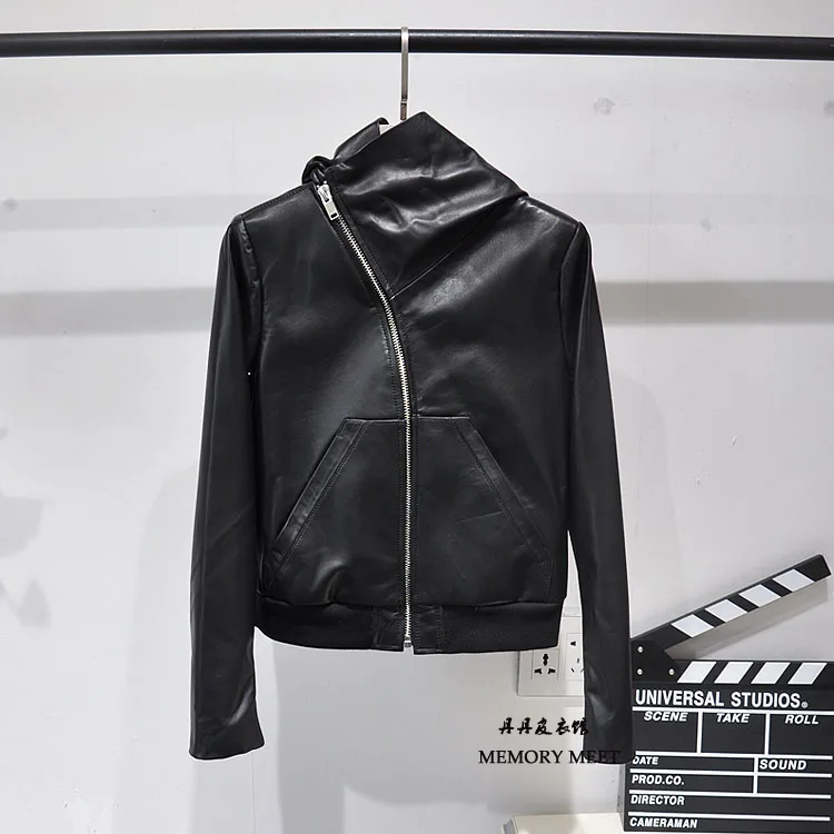 2017 autumn outfit, new super size hat imported sheep skin genuine leather jacket, leather coat short locomotive
2017 autumn outfit, new super size hat imported sheep skin genuine leather jacket, leather coat short locomotive