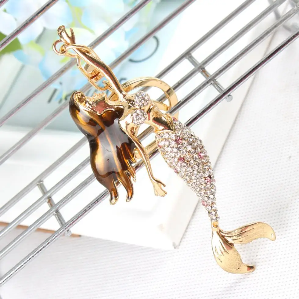 Mermaid Beauty Sea Girl Fish Pendant Charm Crystal Purse Bag Car Key Ring Chain Friend Girl Wedding Party Gift
Mermaid Beauty Sea Girl Fish Pendant Charm Crystal Purse Bag Car Key Ring Chain Friend Girl Wedding Party Gift