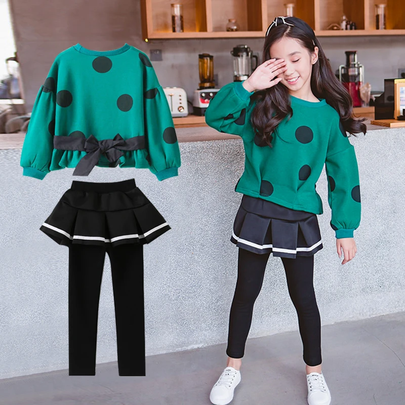 Toddler Girl Clothes 2019 Long Sleeve Dot T Shirt + Skirt Leggings 2pcs Brand Children Clothing 4 To 12 Y Boutique Kids Clothing
Toddler Girl Clothes 2019 Long Sleeve Dot T Shirt + Skirt Leggings 2pcs Brand Children Clothing 4 To 12 Y Boutique Kids Clothing